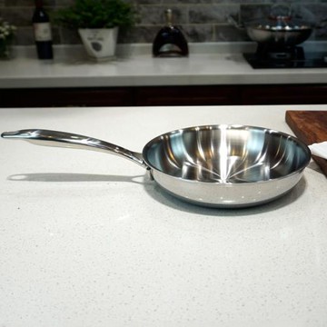 KINGARRY優雅系列20CM24CM無涂層不銹鋼平底煎鍋寶寶輔食批發