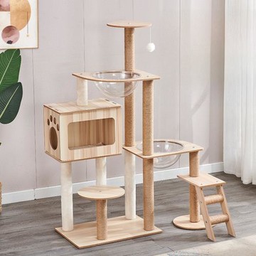 貓爬架貓窩貓樹一體貓咪爬架別墅貓太空艙貓架子不占地貓抓板抓柱