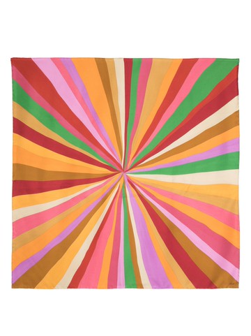 La DoubleJ - rainbow-print silk scarf - women - Silk - One Size - Pink