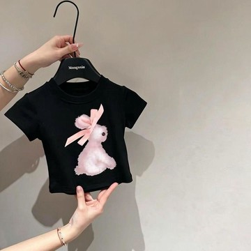 🎀biubiu童裝🎀韓版女童卡通燙畫時尚休閒短袖T恤26夏季新款兒童顯瘦短褲上衣潮