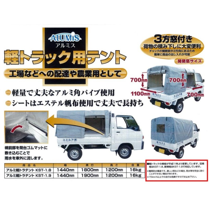 経典ブランド アルミス アルミ軽トラテント KST-1.9用 交換用シート