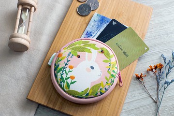 零錢包/錢包- 花叢兔兔 N28 /防潑水/可放卡片