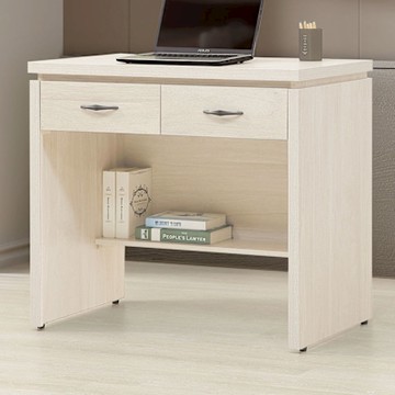 文創集 愛卡3尺二抽書桌(二色可選)-90x58x81cm免組