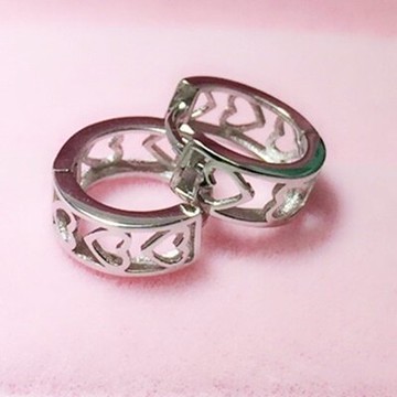 925純銀耳環耳針式耳飾-日韓時尚鏤空愛心母親節生日情人節禮物女飾品73ds43【獨家進口】【米蘭精品】