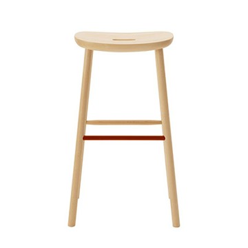 T&O O3 Stool High 高腳凳（楓木、紅色鋼腳）