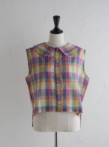 5種原創配色，可愛的卡迪手織格紋襯衫 pink