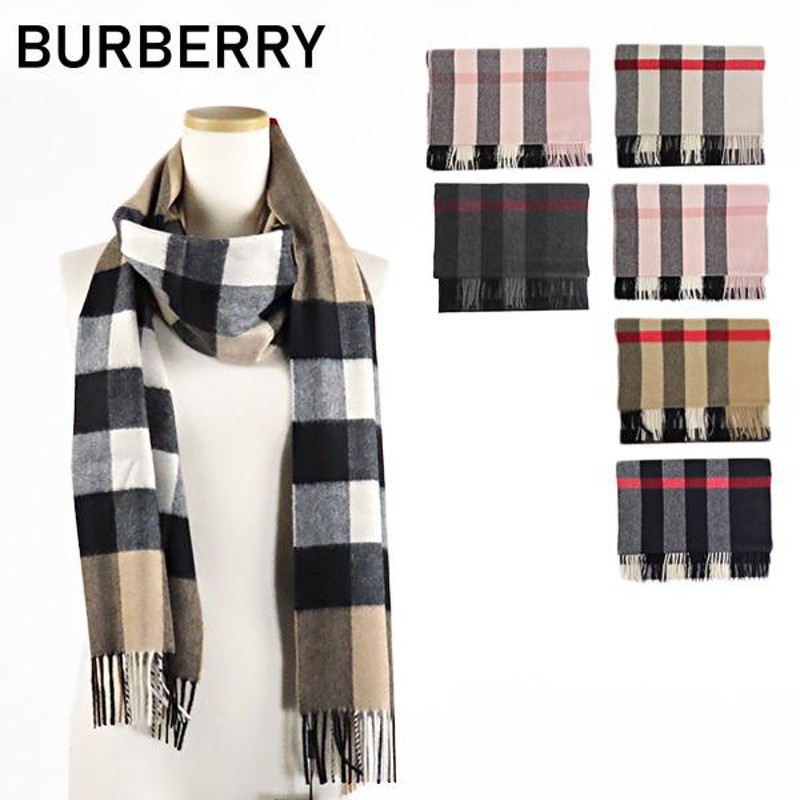 BURBERRY バーバリー 8015549 ハーフ メガ チェック スカーフ カシミア