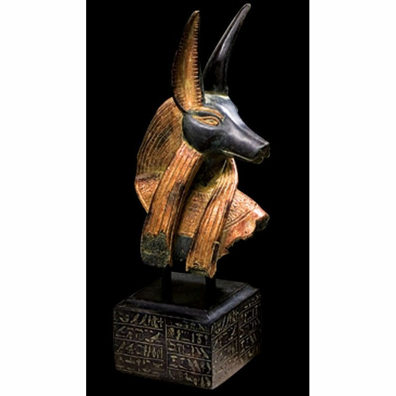 古代エジプト アヌビス神 胸像 彫像 彫刻神像 高さ 約44ｃｍ/ 18 in. Gods of Ancient Egypt Sculptures:  Anubis(輸入品) | LINEショッピング