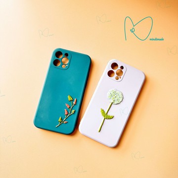 小清新* 手工黏土繡球花iPhone手機套手機殼