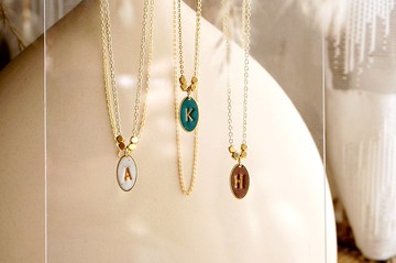 客製化橢圓形項鍊 名牌 字母項鍊 項鍊刻字 自訂字母頸鍊 客製化