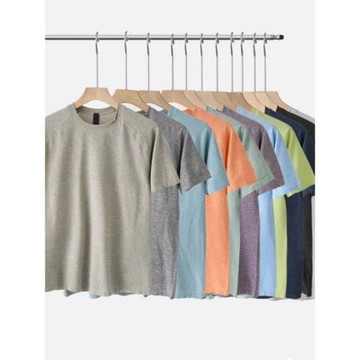 LU家代工廠出貨！戶外男士無縫工藝運動跑步健身速干彈力短袖T恤