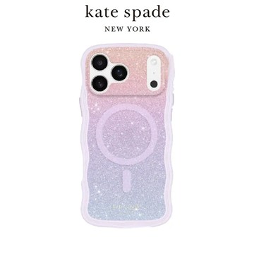 Kate Spade iPhone 17 Pro 6.3 精品磁吸防摔波浪殼 粉彩紫