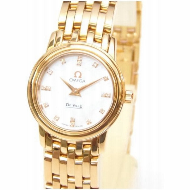 即納特典付き ｵﾒｶﾞ Omega ﾚﾃﾞｨｰｽｳｫｯﾁ 腕時計 ﾃﾞﾋﾞﾙ ｸｵｰﾂ 4116 75 ｼｪﾙ盤 ﾋﾟﾝｸｺﾞｰﾙﾄﾞ 新品本物 The Perfume Lounge Com