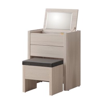 唯熙傢俱-馬修斯橡木白2尺掀鏡化妝台