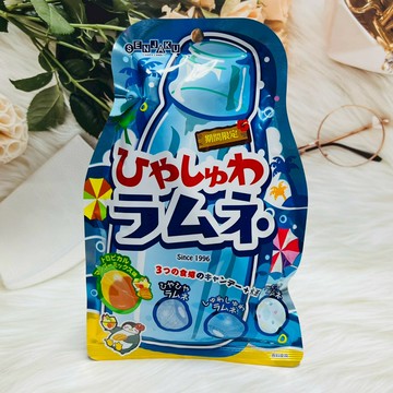 日本 SENJAKU 扇雀飴 三種類彈珠汽水風味糖 71g