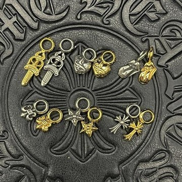 潮款泰銀十字架手繩小吊墜單拍鳶尾花桃心十字架不掉色配飾首飾