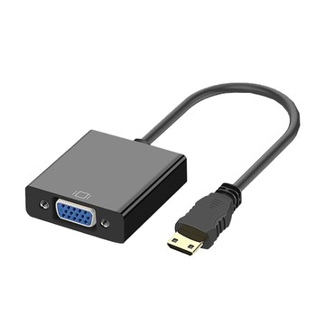 Bravo-u Mini HD to VGA 會議投影轉接頭(黑)