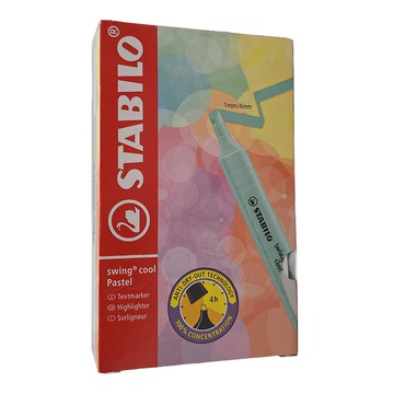 STABILO 樂酷馬卡龍色螢光筆(10支/盒) 1入  淡薄荷綠