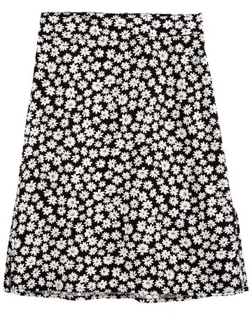 Kid Floral Rayon Midi Skirt