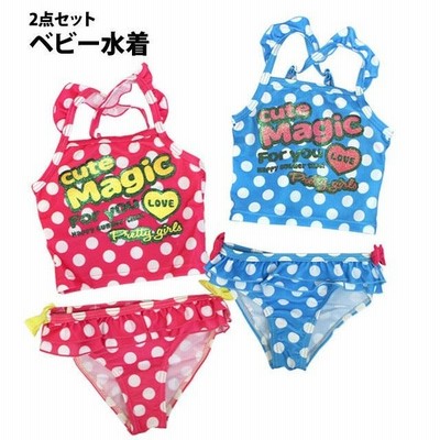 水着赤ちゃんベビー女の子セパレート水着ドット柄かわいい水遊び海プールベビースイミング80cm90cm95cm 通販 Lineポイント最大get Lineショッピング