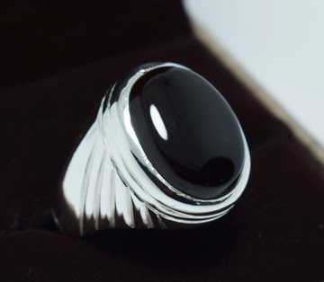 赤色瑪瑙戒指 925 純銀 葉門黑紅血色瑪瑙 aqeeq aqiq 手工製作