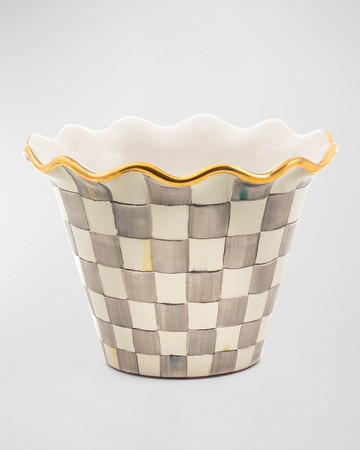 Sterling Check Garden Pot