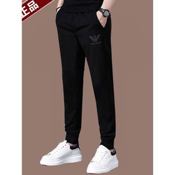 高端潮品牌純色男士休閑褲春秋褲子運動衛褲中青年名牌青春長褲子