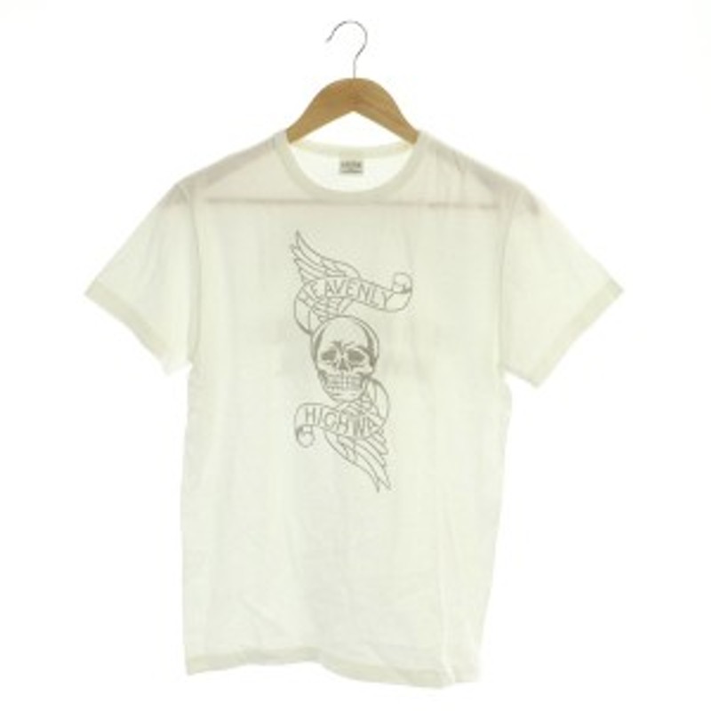 中古】クーティー COOTIE Tシャツ 半袖 クルーネック プリント S 白 ...