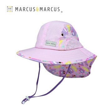 【MARCUS&MARCUS】幼兒抗UV遮頸防曬帽(鯨魚)