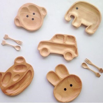 日本PETITS ET MAMAN 木質餐盤/餐具-多款可選