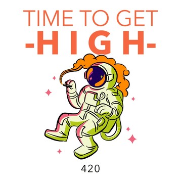 High Astronaut 中性短袖T恤 4色 太空人寬鬆情侶潮T班服團體服活動禮物大麻420趣味幽默宇宙