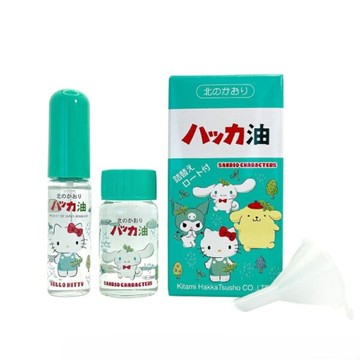 日本北海道 北見薄荷油組合 噴霧11.5ml+補充瓶20ml 薄荷精油 Sanrio聯名限定 kitty【南風百貨】