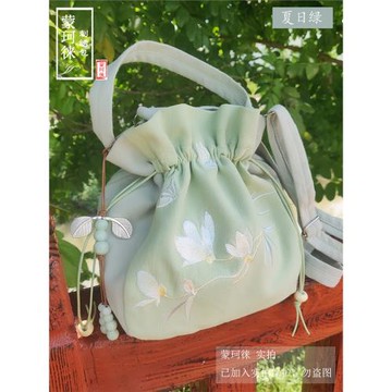 多款】大容量斜挎包漢服古風包包女森系漢元素帆布中國風仙女荷包