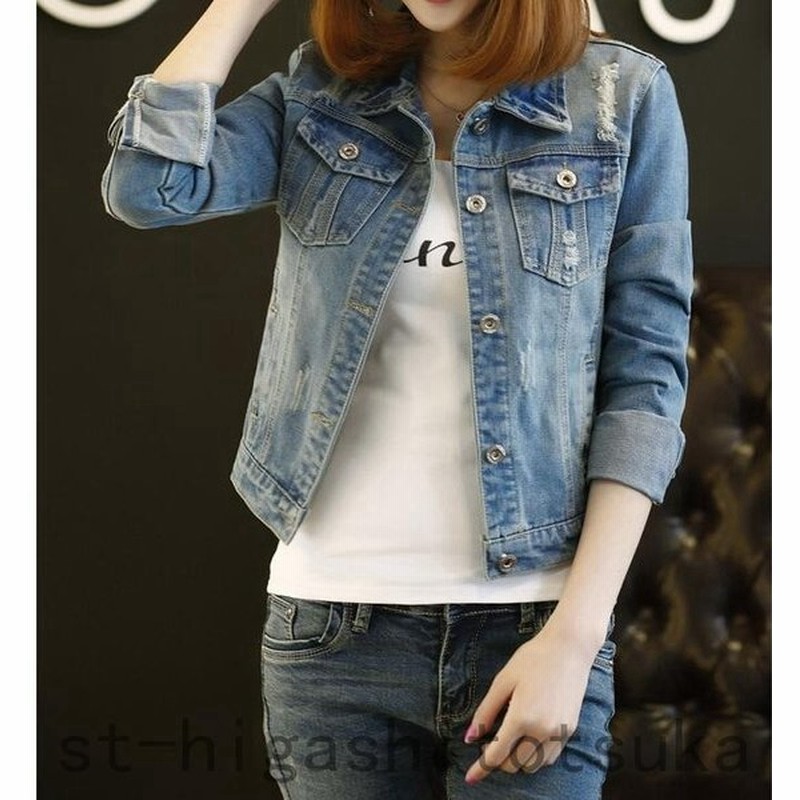 デニムジャケット レディース Gジャン デニムコート ショートコート アメカジ ショート丈アウター 春コート デニムジャケット長袖エレガント 全店二点 通販 Lineポイント最大get Lineショッピング