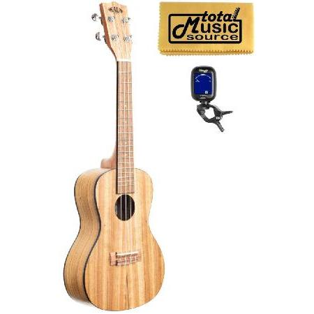 Kala KA-PWC LH Pacific Walnut Concert Left Handed Ukulele w Tuner