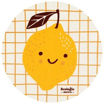 《danica》Ecologie圓形瑞典環保抹布(微笑檸檬) | 洗碗布 廚房抹布 清潔布 擦拭布 環保材質抹布