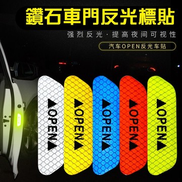 (公司現貨 台灣快速出貨 附發票)車門防撞警示貼 開車門警示貼紙 碰撞警示 汽車反光貼紙 車門 防撞貼 貼紙 汽車裝飾貼