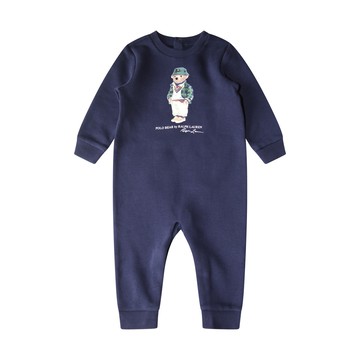Polo Ralph Lauren - Navy Cotton Polo Bear Jumpsuit