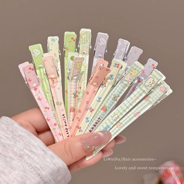 🥇隔日達出💎可愛卡通小兔無痕髮夾女前額側邊化妝洗臉八字劉海夾碎髮夾子頭飾