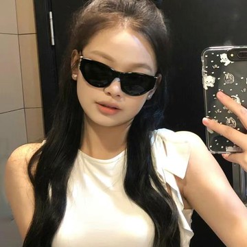 樸彩英rose同款墨鏡楊樹林貓眼歐美復古網紅新款太陽鏡