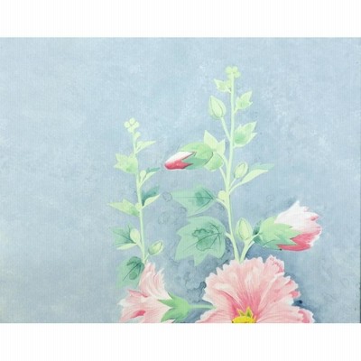 宮下柚葵 「立葵」 日本画 P10号 【花鳥】 | LINEブランド