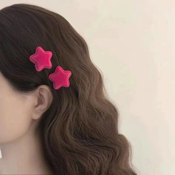 絨面立體星星髮夾【7175】春夏新款韓系INS休閒百搭氣質純欲甜美可愛網紅仙女抓夾 韓式髮夾 BonChu