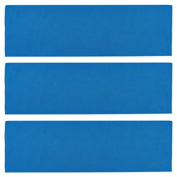 SAXTON 升級款涼感毛巾 冰涼巾 3條  藍色  1組  30 x 100 cm