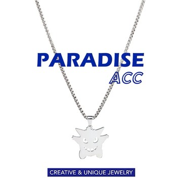 PARADISE 耿鬼 神奇寶貝 基礎款 項鍊 鈦鋼 不掉色 不過敏 項鏈 卡通 簡約