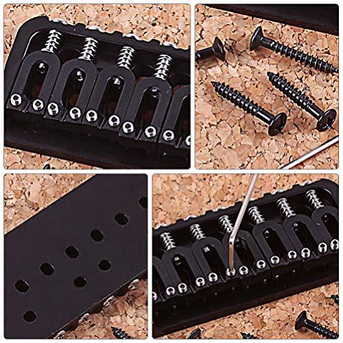 ARTIBETTER Guitar Bridge Set Bass Bridge String Lock String Guitar Saddle Bridge Top Load Guitar Tailpiece for Guitar Musical Instrument Bass