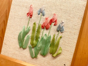 Petals緞帶刺繡DIY材料包/鳶尾草