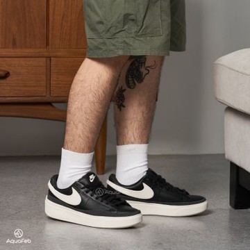 Nike Blazer Phantom Low 男 黑白 經典 滑板鞋 厚底 皮革 復古 休閒鞋 HF3119-001