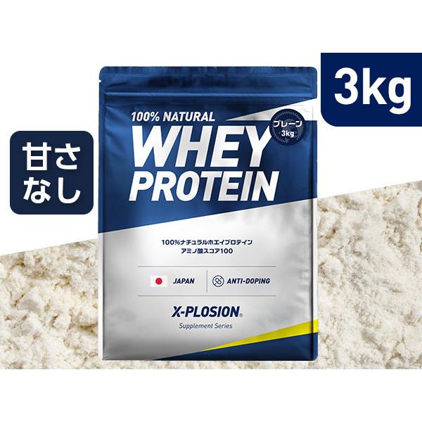 エクスプロージョン WPC 3kg プレーン味 100%ホエイプロテイン 大容量