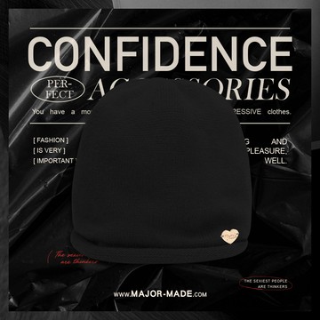 愛心小標質感堆堆冷帽