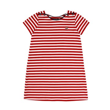 Crocodile Junior小鱷魚童裝- 肩部排釦條紋洋裝 ( C65386-01 小童款)